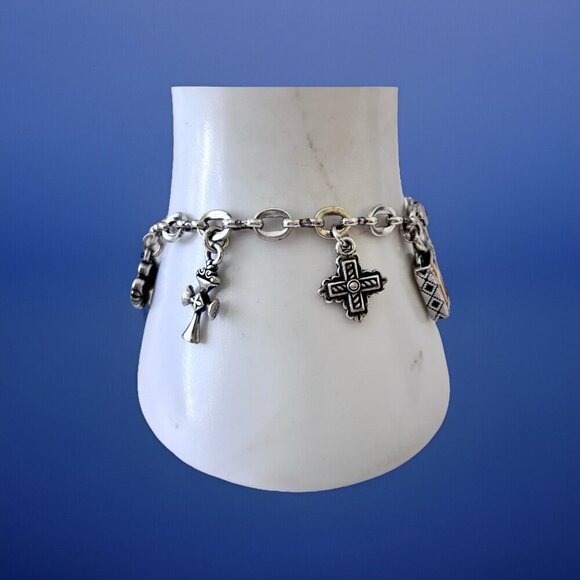Brighton Eternity Cross Charm Bracelet EUC - Picture 3 of 7